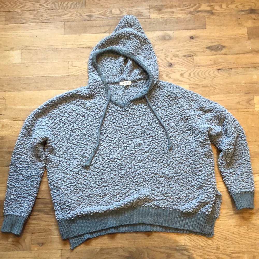 Grey hooded sweater